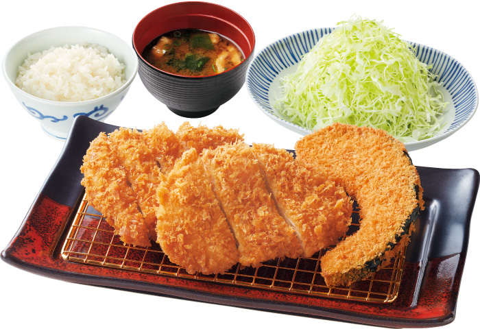 ロースとチキンかつランチ