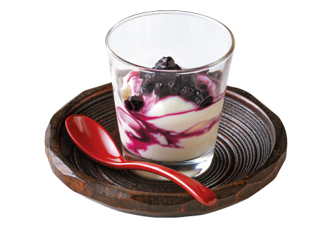 杏仁豆腐 ブルーベリー