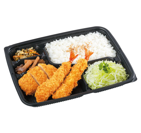 エビフライとヒレかつ弁当