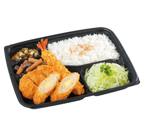 ヒレとオランダかつとエビフライ弁当